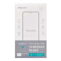   Sticlă de protecție pentru ecran NILLKIN TOGMIRROR (mat, 2.5D, lipici complet, margine rotunjită, rezistentă la zgârieturi, 0,33 mm, 9H) NEGRU Apple iPhone 12 Pro Max