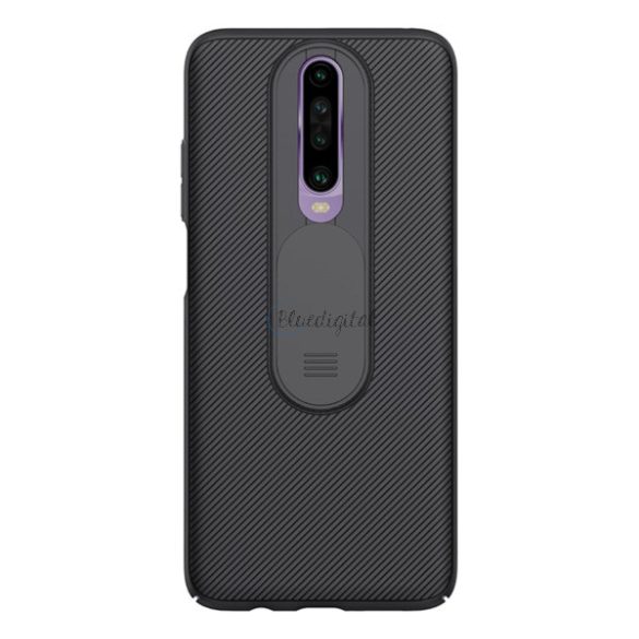 Protector de telefon din plastic NILLKIN CAMSHIELD (cadru din silicon, rezistenta medie la impact, protectie camera, dungi) NEGRU Xiaomi Redmi K30 / K30 5G
