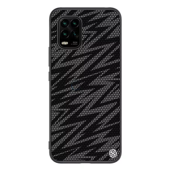 HUSĂ! - Protector de telefon din silicon NILLKIN TWINKLE (rezistenta la impact mediu, spate din plastic, ecologic, stralucitor) NEGRU Xiaomi Mi 10 Lite 5G