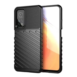 HUSĂ! - Husă silicon pentru telefon (rezistent la impact mediu, cu dungi, model convex) negru Xiaomi Mi 10T Pro 5G, Xiaomi Mi 10T 5G