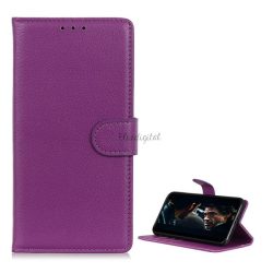   Husă în picioare, efect piele (FLIP, deschidere laterală, funcție de suport pentru desktop, premium) PURPLE Samsung Galaxy A42 5G (SM-A425F)