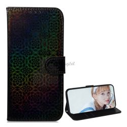   HUSĂ! - Carcasa in picioare, efect piele (FLIP, deschidere laterala, functie suport de masa, model de flori) NEGRU Xiaomi Mi 10T Pro 5G, Xiaomi Mi 10T 5G