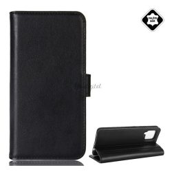   Husă în picioare, piele naturală (FLIP, deschidere laterală, funcție suport pentru masă) NEGRU Samsung Galaxy A42 5G (SM-A425F)
