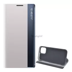   HUSĂ! - Husă în picioare, efect textil (FLIP activ, deschidere laterală, funcție suport pentru masă, husă Smart View) GRI Apple iPhone 12 Pro Max