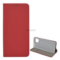   Husă în picioare, efect piele (FLIP, deschidere laterală, funcție suport pentru masă, model romb) ROȘU Samsung Galaxy A42 5G (SM-A425F)