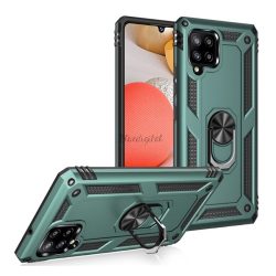   Protector de telefon din plastic Defender (rezistent mediu la impact, interior din silicon, inel de suport pentru telefon, placă metalică încorporată) VERDE ÎNCHIS Samsung Galaxy A42 5G (SM-A425F)