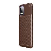   Protector de telefon din silicon (rezistență medie la impact, colț cu pernă de aer, periat, model carbon) MARO LG K52 (LMK520)