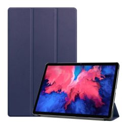   Carcasă în picioare, efect piele (FLIP activ, deschidere laterală, TRIFOLD, suport pentru desktop) ALBASTRU ÎNCHIS Lenovo Tab P11 (TB-J606F), Lenovo Tab P11 5G (TB-J607Z), Lenovo Tab P11 Plus (TB-J616F)