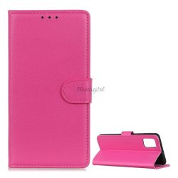   Husă stativă cu efect de piele (FLIP, deschidere laterală, funcție suport birou, premium) CULOARE ROSE LG K52 (LMK520), LG K62 (LMK525)