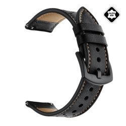   Curea de schimb (universala, 20mm, piele naturala, respirabila) NEGRA