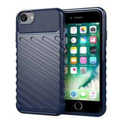   HUSĂ! - Protector de telefon din silicon (rezistent mediu la impact, în dungi, model convex) ALBASTRU ÎNCHIS Apple iPhone 7 4.7, Apple iPhone SE 2 (2020), Apple iPhone 8 4.7, Apple iPhone SE 3 (2022)