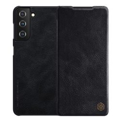   HUSĂ! - Husă NILLKIN QIN în picioare, efect piele (FLIP, deschidere laterală, suport card bancar) NEGRU Samsung Galaxy S21 Plus (SM-G996) 5G