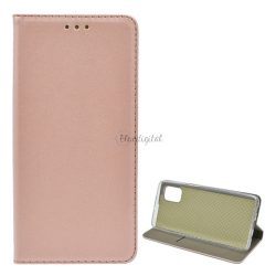   HUSĂ! - Husă în picioare, efect piele (FLIP, deschidere laterală, funcție de suport pentru desktop) ROSE GOLD Samsung Galaxy M51 (SM-M515F)