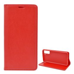   HUSĂ! - Husă în picioare, efect piele (FLIP, deschidere laterală, funcție de suport pentru masă) ROȘU Samsung Galaxy S21 Plus (SM-G996) 5G