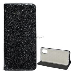   HUSĂ! - Husă în picioare, efect piele (FLIP, interior din silicon, deschidere laterală, funcție suport de masă, suport card bancar, strălucitor) NEGRU Samsung Galaxy M51 (SM-M515F)