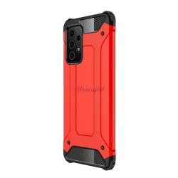   HUSĂ! - Protector de telefon din plastic Defender (rezistență medie la impact, colț cu pernă de aer, interior din silicon, efect metalic) ROȘU Samsung Galaxy A72 5G (SM-A726F), Samsung Galaxy A72 4G (SM-A725F)