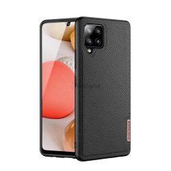   Protectie de telefon din silicon DUX DUCIS FINO (interior din plastic, rezistenta medie la impact, model grila) NEGRU Samsung Galaxy A42 5G (SM-A425F)