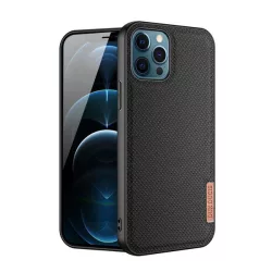   HUSĂ! - Protectie de telefon din silicon DUX DUCIS FINO (interior din plastic, rezistenta medie la impact, model grila) NEGRU Apple iPhone 12 Pro Max