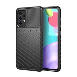   HUSĂ! - protecțiede telefon din silicon (rezistent la impact mediu, cu dungi, model convex) negru Samsung Galaxy A52 5G (SM-A526F), Samsung Galaxy A52 4G (SM-A525F), Samsung Galaxy A52s 5G (SM-A528)