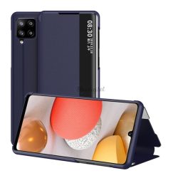   Carcasă în picioare, efect piele (FLIP activ, deschidere laterală, funcție de suport pentru desktop, afișare număr de telefon, fereastră de vizualizare) ALBASTRU ÎNCHIS Samsung Galaxy A42 5G (SM-A425F)