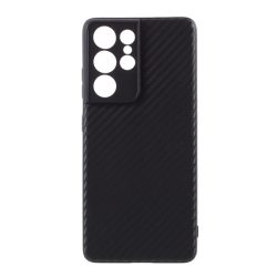   HUSĂ! - Protectie din silicon pentru telefon (model carbon) NEGRU Samsung Galaxy S21 Ultra (SM-G998) 5G