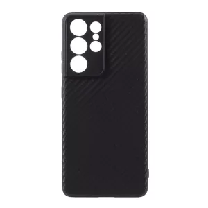 HUSĂ! - Protectie din silicon pentru telefon (model carbon) NEGRU Samsung Galaxy S21 Ultra (SM-G998) 5G