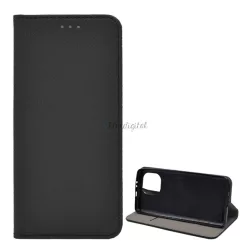   HUSĂ! - Carcasa in picioare, efect piele (FLIP, deschidere laterala, functie suport de masa, model romb) NEGRU Xiaomi Mi 11 5G