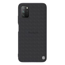   HUSĂ! - Protector de telefon din plastic NILLKIN TEXTURED (suprafață aspră, rezistență medie la impact, cadru din silicon, model 3D) NEGRU Xiaomi Poco M3