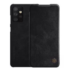   HUSĂ! - Husă NILLKIN QIN în picioare, efect piele (FLIP, deschidere laterală, suport card bancar) NEGRU Samsung Galaxy A72 5G (SM-A726F), Samsung Galaxy A72 4G (SM-A725F)