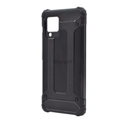   Protector de telefon din plastic Defender (rezistență medie la impact, colț cu pernă de aer, interior din silicon, efect metalic) NEGRU Samsung Galaxy A42 5G (SM-A425F)