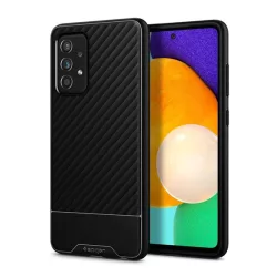   HUSĂ! - Protectie de telefon din silicon SPIGEN CORE ARMOR (rezistenta la impact mediu, protectie camera, model in dungi) NEGRU Samsung Galaxy A72 4G (SM-A725F), Samsung Galaxy A72 5G (SM-A726F)