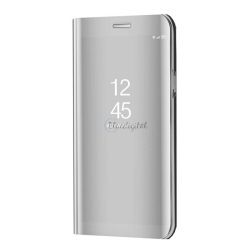   Husă stand-up (FLIP activ, deschidere laterală, funcție de suport pentru birou, suprafață oglindă, husă Mirror View) SILVER Samsung Galaxy A02s (SM-A025F)