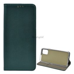   Husă în picioare, efect piele (FLIP, deschidere laterală, funcție de suport pentru birou) VERDE ÎNCHIS LG K52 (LMK520), LG K62 (LMK525)