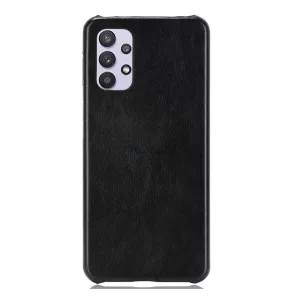 HUSĂ! - Protectie din plastic pentru telefon (acoperire cu efect de piele) NEGRU Samsung Galaxy A32 5G (SM-A326)