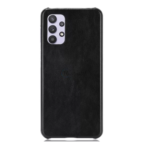 HUSĂ! - Protectie din plastic pentru telefon (acoperire cu efect de piele) NEGRU Samsung Galaxy A32 5G (SM-A326)