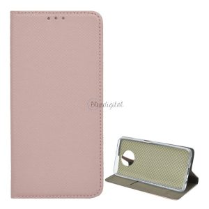 Carcasa in picioare, efect piele (FLIP, deschidere laterala, functie suport de masa, model romb) ROSE GOLD Xiaomi Redmi Note 9T 5G