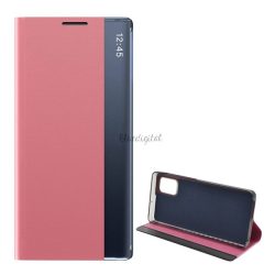   HUSĂ! - Carcasă în picioare, efect textil (FLIP activ, deschidere laterală, funcție suport pentru masă, husă Smart View) ROZ Samsung Galaxy M51 (SM-M515F)