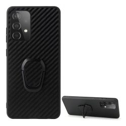   HUSĂ! - protecțiede telefon din silicon (rezistent la impact mediu, spate cu efect de piele, model carbon) negru Samsung Galaxy A52 4G (SM-A525F), Samsung Galaxy A52 5G (SM-A526F), Samsung Galaxy A52s 5G (S