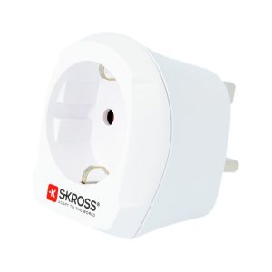 Încărcător de voiaj SKROSS (240V, pin EU2 - UK, împământat) ALB