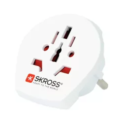   Încărcător de voiaj SKROSS (240V/16A, IT, US, UK, CH, CN - EU2 PIN, EU3 împământat) ALB