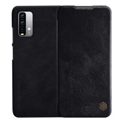   HUSĂ! - Husa NILLKIN QIN in picioare, efect piele (FLIP, deschidere laterala, suport card bancar) NEGRU Xiaomi Redmi 9T