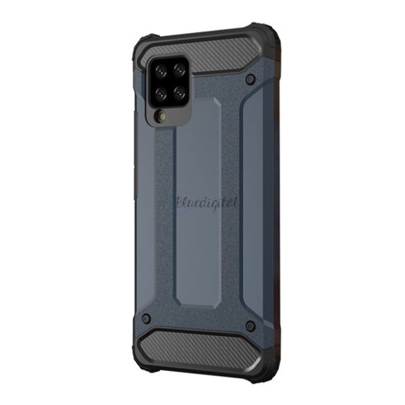 Protector de telefon din plastic Defender (rezistență medie la impact, colț cu pernă de aer, interior din silicon, efect metalic) ALBASTRU ÎNCHIS Samsung Galaxy A42 5G (SM-A425F)