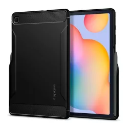   Protectie de telefon din silicon SPIGEN RUGGED ARMOR (rezistenta la impact, colt cu perna de aer, model carbon) NEGRU SamsungGalaxy Tab S6 Lite 10.4 LTE (SM-P619) 2022, Galaxy Tab S6 Lite 10.4 WIFI (SM-P613) 2022