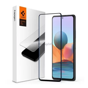 SPIGEN FC folie sticlă protecție ecran(2.5D, rezistent la amprente, extra rezistent la zgârieturi, 9H, ultra-subțire, 0.3mm, evidențierea culorilor) negru Xiaomi Redmi Note 10 Pro 4G, Xiaomi Mi 11i, Xiaomi Poco F3 ( K40, K40 pro)