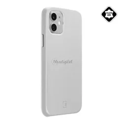   HUSĂ! - Protector de telefon din plastic CELLULARLINE ELITE (interior din microfibră, spate din piele naturală) ALB Apple iPhone 12 mini