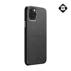   HUSĂ! - Protectie telefon din plastic CELLULARLINE ELITE (interior din microfibra, spate din piele naturala) NEGRU Apple iPhone 12 Pro Max
