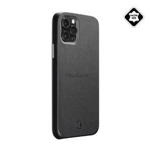 HUSĂ! - Protectie telefon din plastic CELLULARLINE ELITE (interior din microfibra, spate din piele naturala) NEGRU Apple iPhone 12 Pro Max