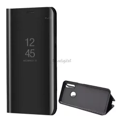   HUSĂ! - Carcasă cu suport (FLIP activ, deschidere laterală, funcție de suport pentru desktop, suprafață oglindă, husă Mirror View) NEGRĂ Oppo A31
