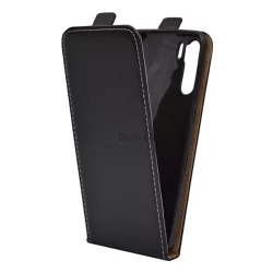   HUSĂ! - Carcasa in picioare, efect piele (FLIP, deschidere in jos, suport din silicon) NEGRU Oppo A91