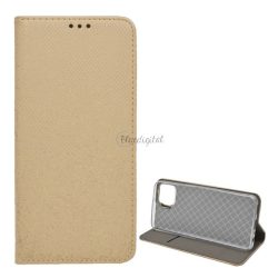   HUSĂ! - Carcasa in picioare, efect piele (FLIP, deschidere laterala, functie suport de masa, model romb) GOLD Oppo A73 4G